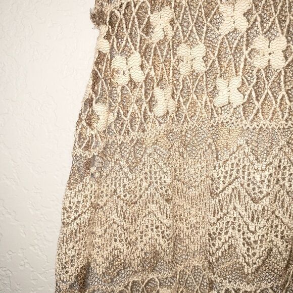 Piko 1988 Sheer Lace Mesh Raw Hemline Tank Top Size Medium - Picture 3 of 7